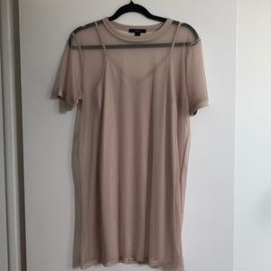 Mesh t-shirt dress